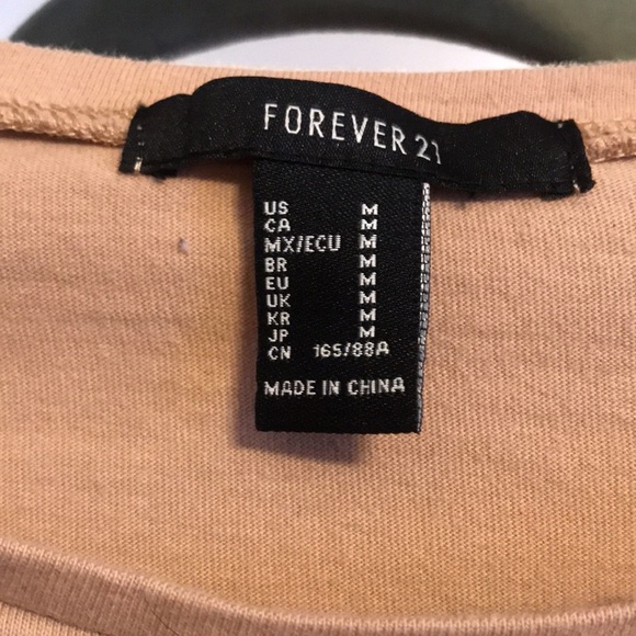 Forever 21 size Medium tan open back with tie shirt - Picture 4 of 9